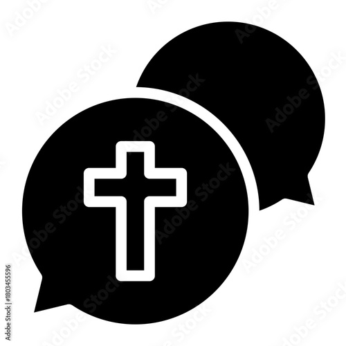 Communication religion icon glyph style vector