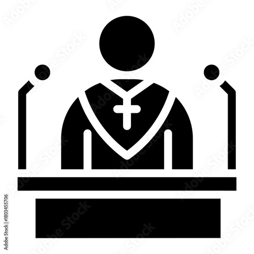 Peacer icon glyph style vector