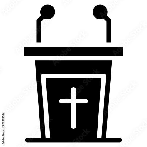 pulpt religion icon glyph style vector