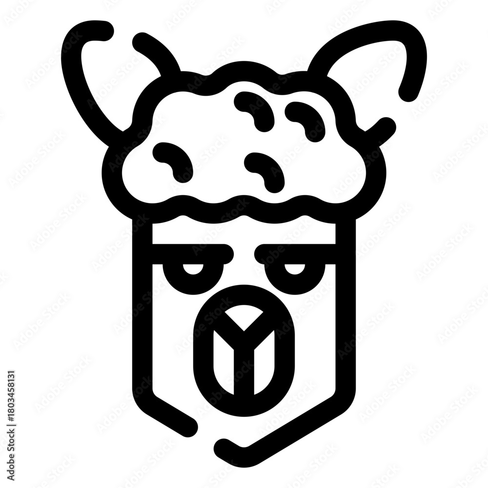 Obraz premium Alpaca icon