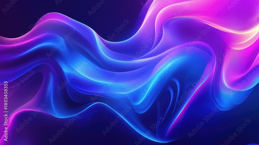 Fototapeta premium Dynamic liquid gradient waves flowing in futuristic style