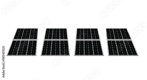 Solar panel array for renewable energy concept