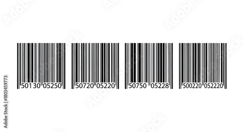 Four barcodes for product identification use