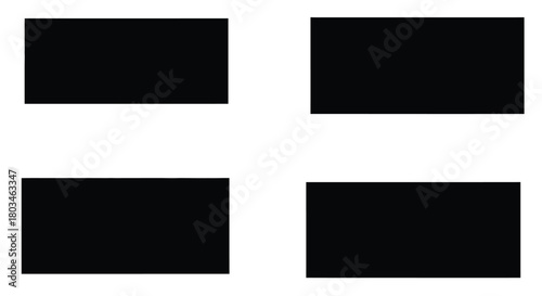 Four black rectangles, arranged in a pattern