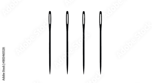 Four needle icons for sewing and craft use