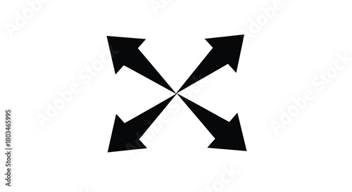 Four arrows pointing outward from the center
