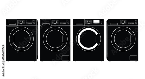 Collection of washing machines, laundry appliance