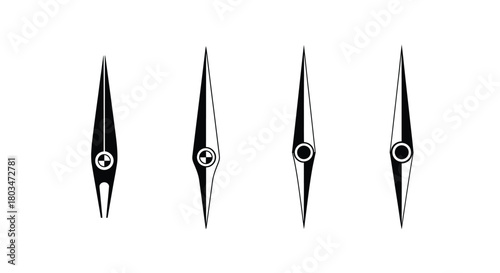 Four compasses in different styles