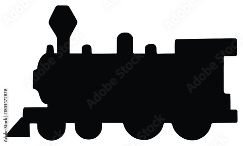 Classic steam locomotive silhouette