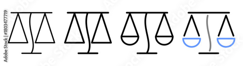 The Ultimate advocacy Styles with Variations Line of icon set vector illustration