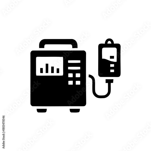 Simple IV Drip Icon – Medical Infusion Symbol in Minimal Style