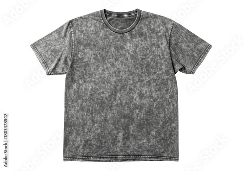 Grey marble wash t shirt isolated on transparent background
