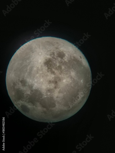 Full Moon Close-Up in space