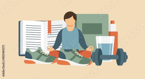 Wellness Routine Self Care Fitness and Learning for a Balanced Life