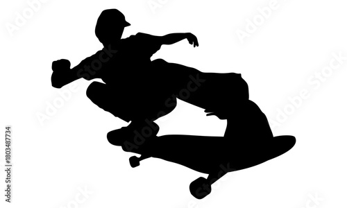 silhouette of a man jumping