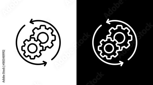 Process With Icon Set Design