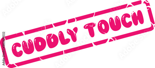 Gentle Pink Cuddly Touch Stamp Design for Comfort and Affectionate Sensation