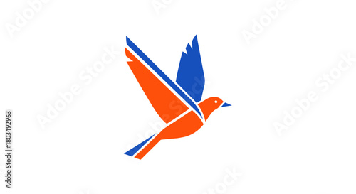 Elegant bird logo design soaring with modern style and vibrant colors, perfect for branding, freedom, and creative ventures. Clean vector origin for scalability