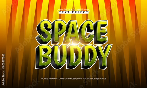 space buddy editable galaxy text effect with stars and nebula glow