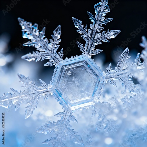 Snowflake Cold A delicate snowflake representing coldness or chi