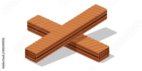 Delicious chocolate wafer cookies, a tasty treat, perfect snack, crispy and layered, tempting dessert