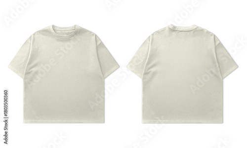 Design your own premium apparel with this modern, versatile off white t shirt mockup showcasing front and back