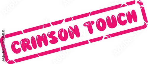 Elegant crimson touch stamp design evoking a sense of subtle influence and personal connection