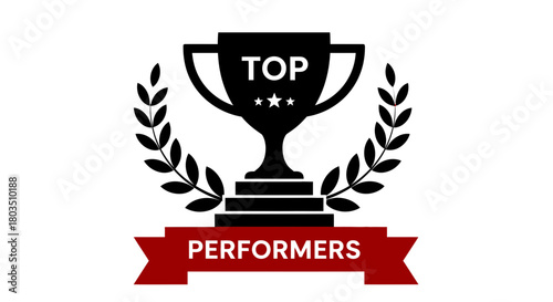 Top performers award achievement recognition success vector