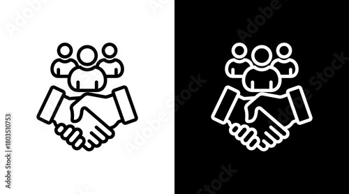 Corporate Alliance With Icon Set Design