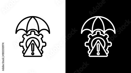 Risk Management With Icon Set Design