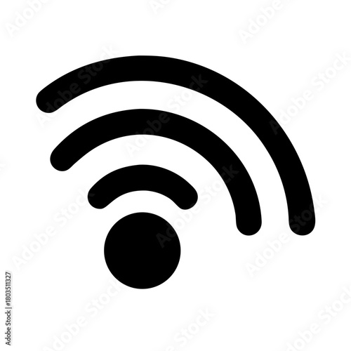 Wifi signal icon isolated on, symbol of wireless connectivity