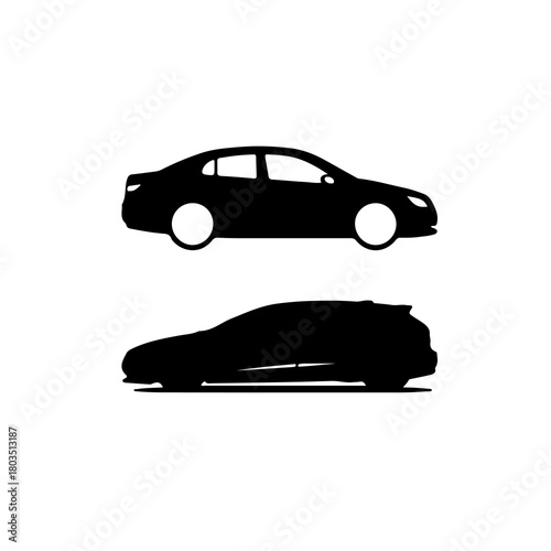 car silhouette vector arts design 8
