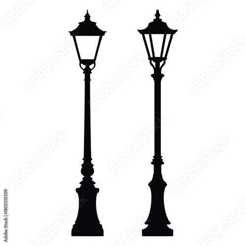 street lamp vector