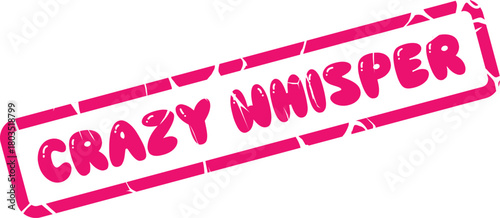 Vivid fuchsia Crazy Whisper textured stamp, perfect for secret messages and fun designs