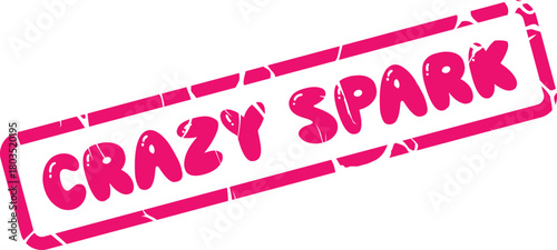 Vibrant Pink Crazy Spark Stamp with Distressed Texture for Inspiration