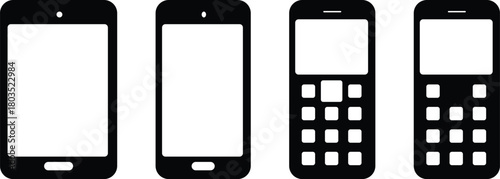 Modern abstract geometric mobile phone illustration with vibrant colors