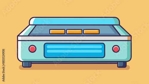 A cartoon UV sterilizer design against a light tan background