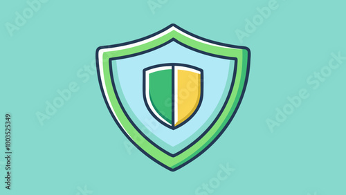 A Cybersecurity Shield Illustration for Internet Protection