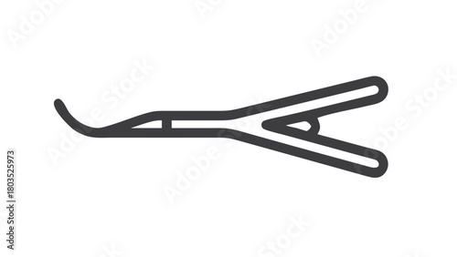 A vector icon of a single forceps in medical use