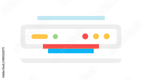 ELISA Reader Icon in Flat Vector Style on Black Background