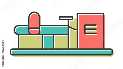 Illustration of rehabilitation center icon with vector concept