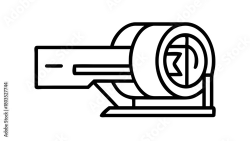 Radiation Therapy Machine with Vector Design Illustration