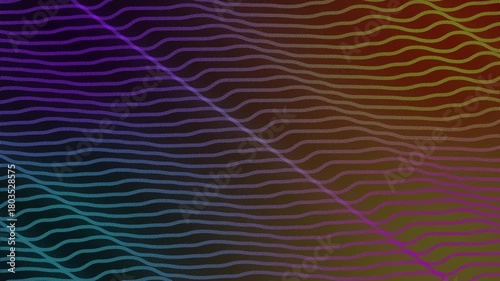 Wallpaper Mural Abstract digital data wave pattern with colorful gradient lines Torontodigital.ca