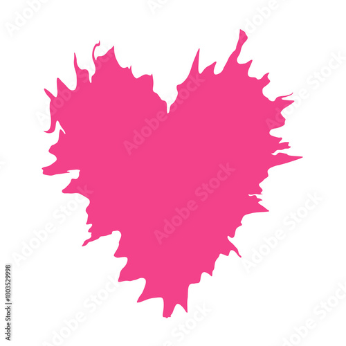 Heart shape cute art png pink full color