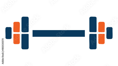 Stylized fitness barbell icon