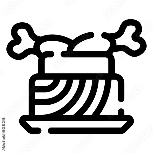 Fried chickenmeat icon