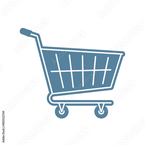 shopping cart isolated on white