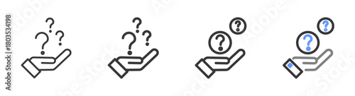 The Ultimate consideration Styles with Variations Line of icon set vector illustration