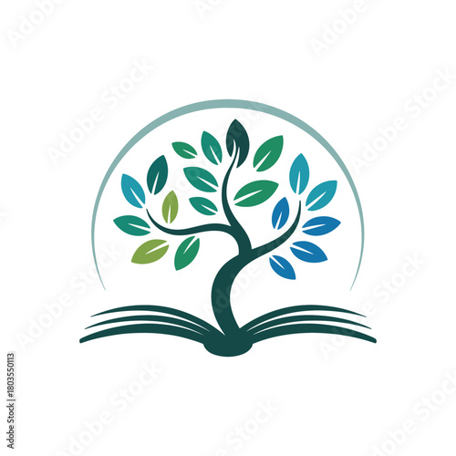 Modern Education Tree Logo Design