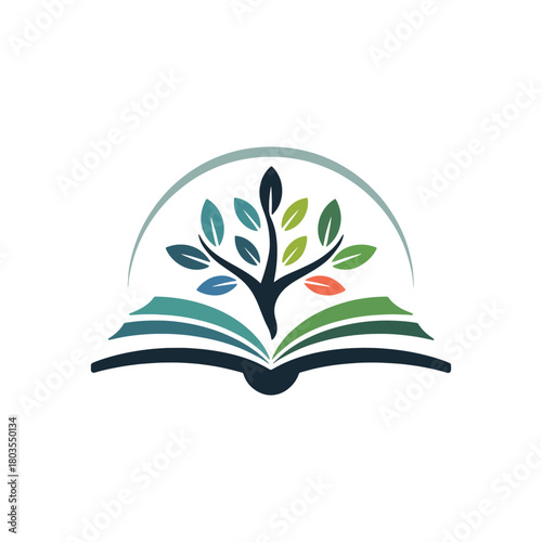 Modern Education Tree Logo Design